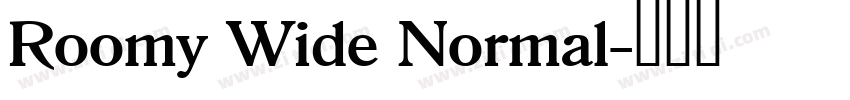Roomy Wide Normal字体转换